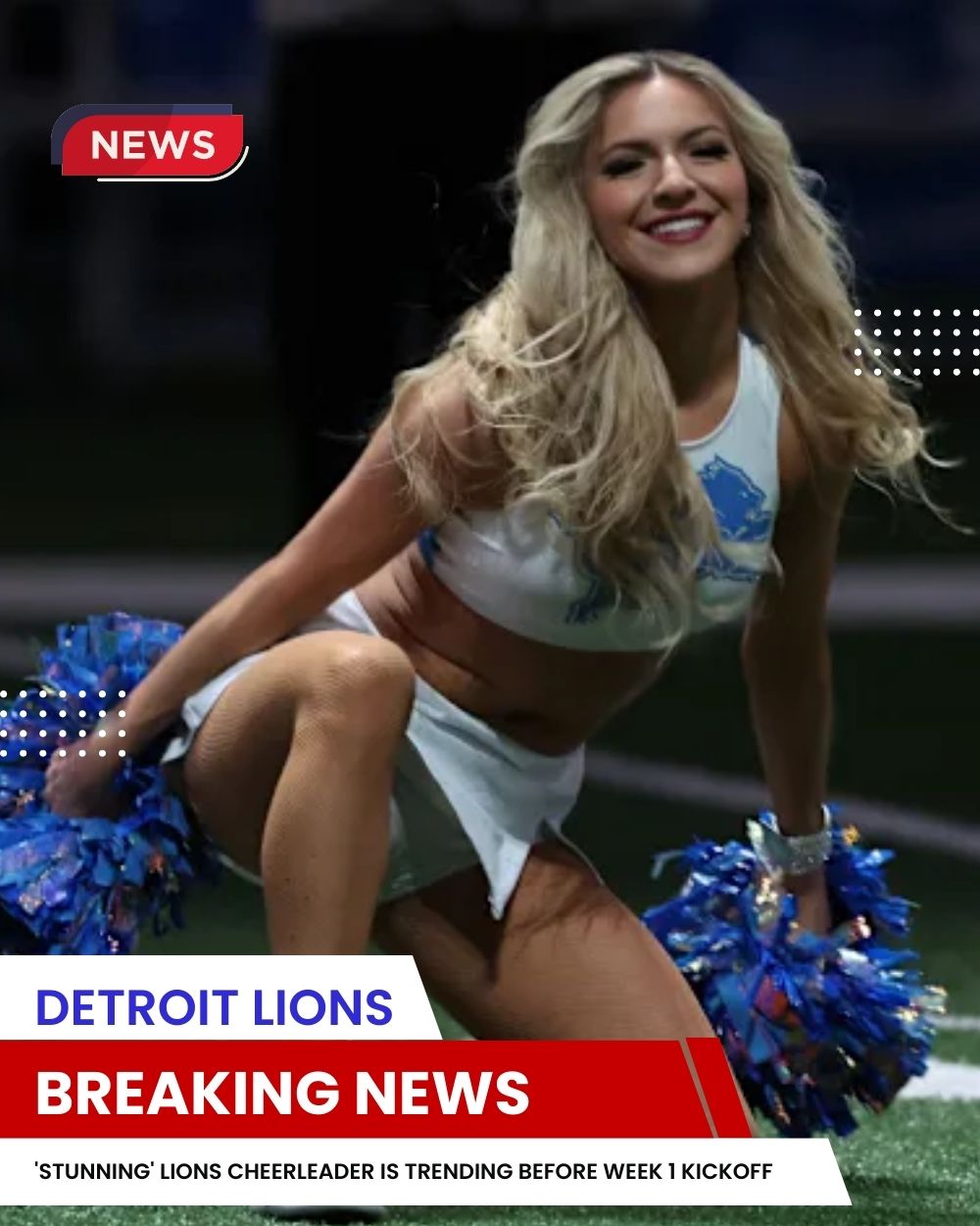 A ‘stunning’ Lions cheerleader was rumoured to be the cause of several players’ distraction heading into the Week 1 matchup against the Green Bay Packers, and Detroit Lions fans are buzzing after a viral moment on Sunday morning.
