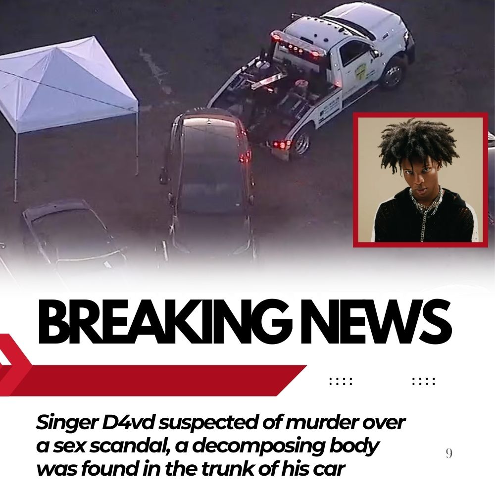 Singer D4vd is suspected of murder over a sex scandal, a decomposing body was found in the trunk of his car at a Los Angeles tow yard by police