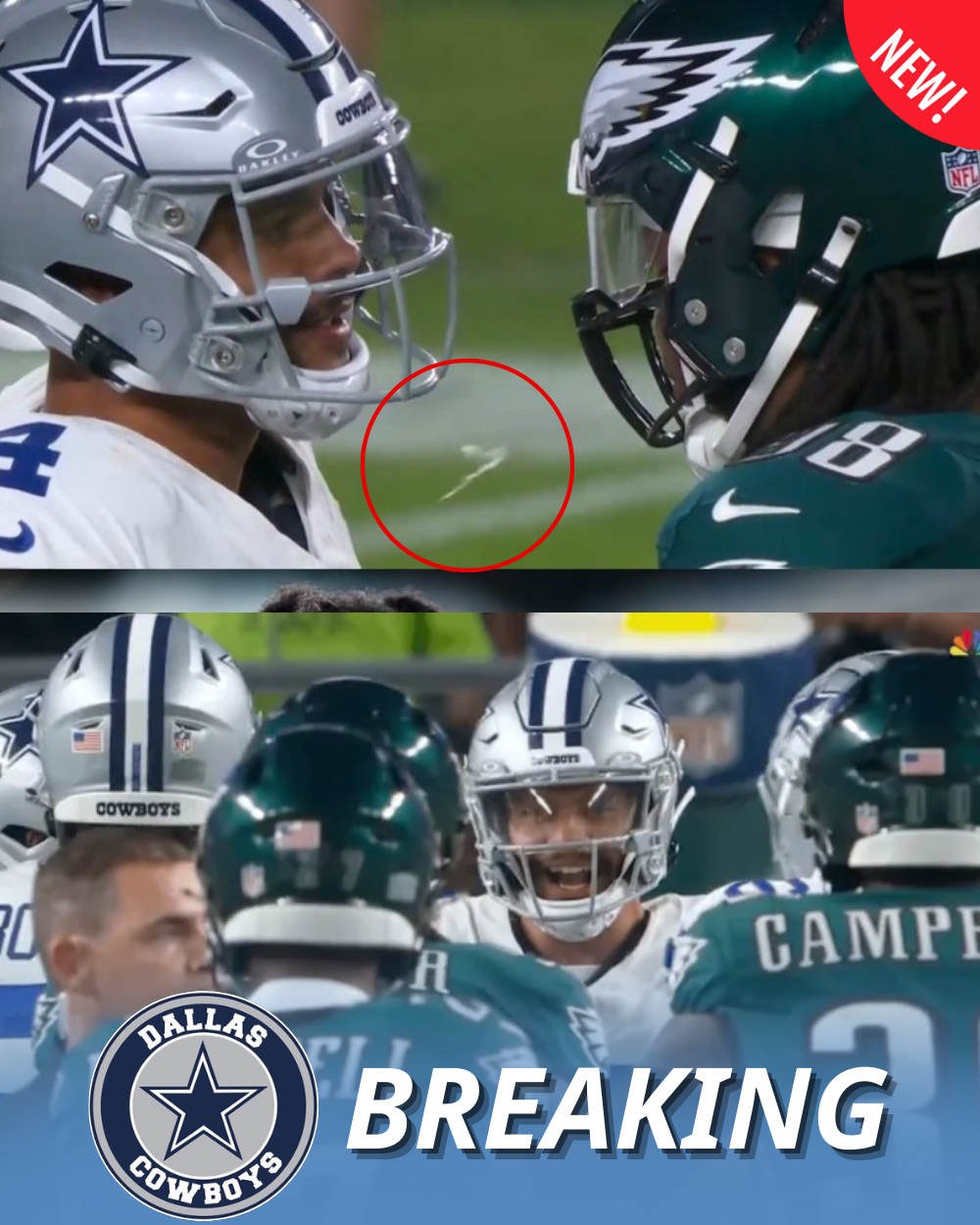 “SHOCKING NFL DRAMA: Dak Prescott Breaks His Silence After Jalen Carter’s Shameful Spit and Six-Second Meltdown — Outrageous Eight-Word Statement Forces Fans to Question the Eagles’ Ethics”.t
